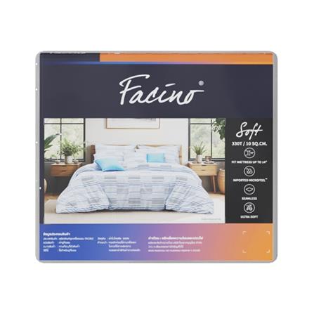 ชุดผ้าปูที่นอน 6 ฟุต (ชุด 5 ชิ้น) FACINO PRINT FA078_4