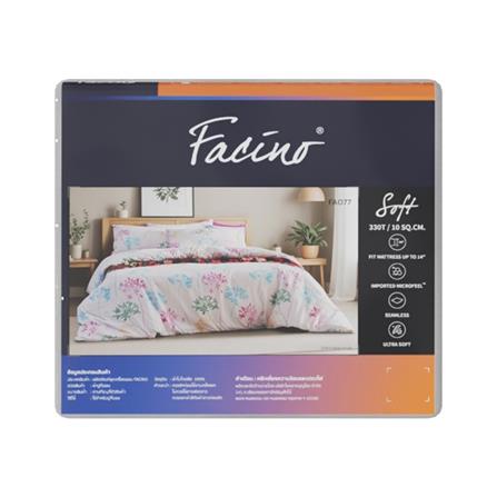 ชุดผ้าปูที่นอน 6 ฟุต (ชุด 5 ชิ้น) FACINO PRINT FA077_4