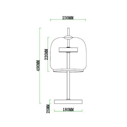ไฟตั้งโต๊ะ LED CARINI T2451011 8 วัตต์ สีใส/ทอง_6