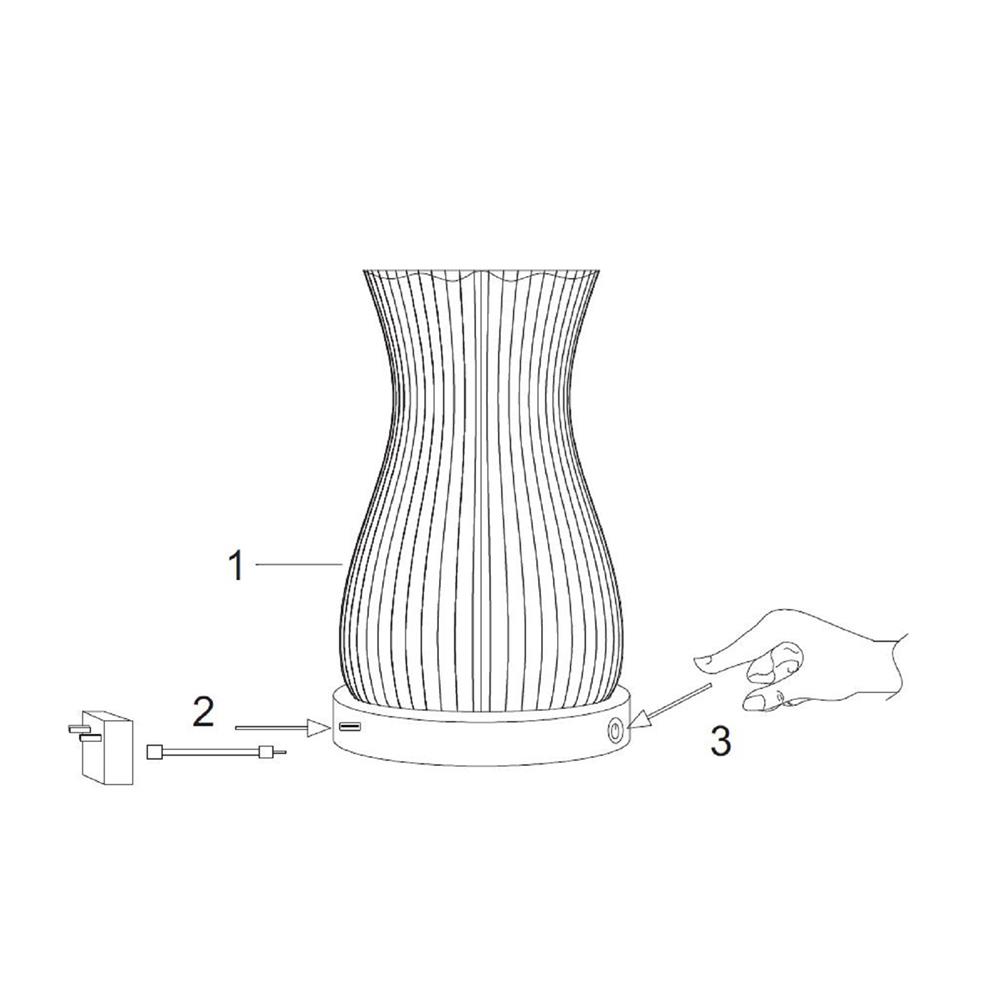 ไฟตั้งโต๊ะ LED CARINI T240728 3 วัตต์ สีขาว/ลายไม้