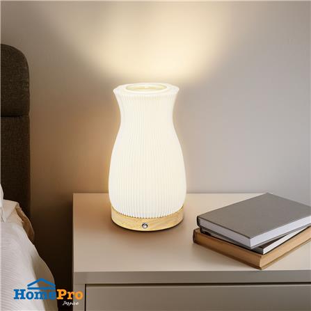 ไฟตั้งโต๊ะ LED CARINI T240728 3 วัตต์ สีขาว/ลายไม้_5