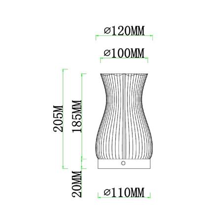 ไฟตั้งโต๊ะ LED CARINI T240728 3 วัตต์ สีขาว/ลายไม้_8