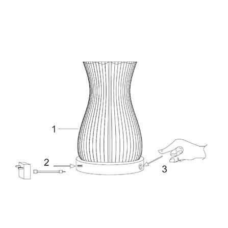 ไฟตั้งโต๊ะ LED CARINI T240728 3 วัตต์ สีขาว/ลายไม้_7