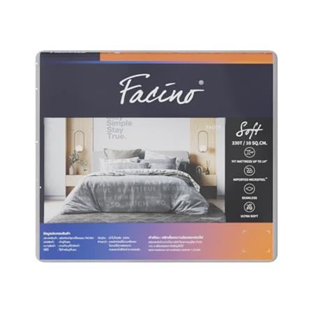 ชุดผ้าปูที่นอน 6 ฟุต (ชุด 5 ชิ้น) FACINO PRINT FA079_4