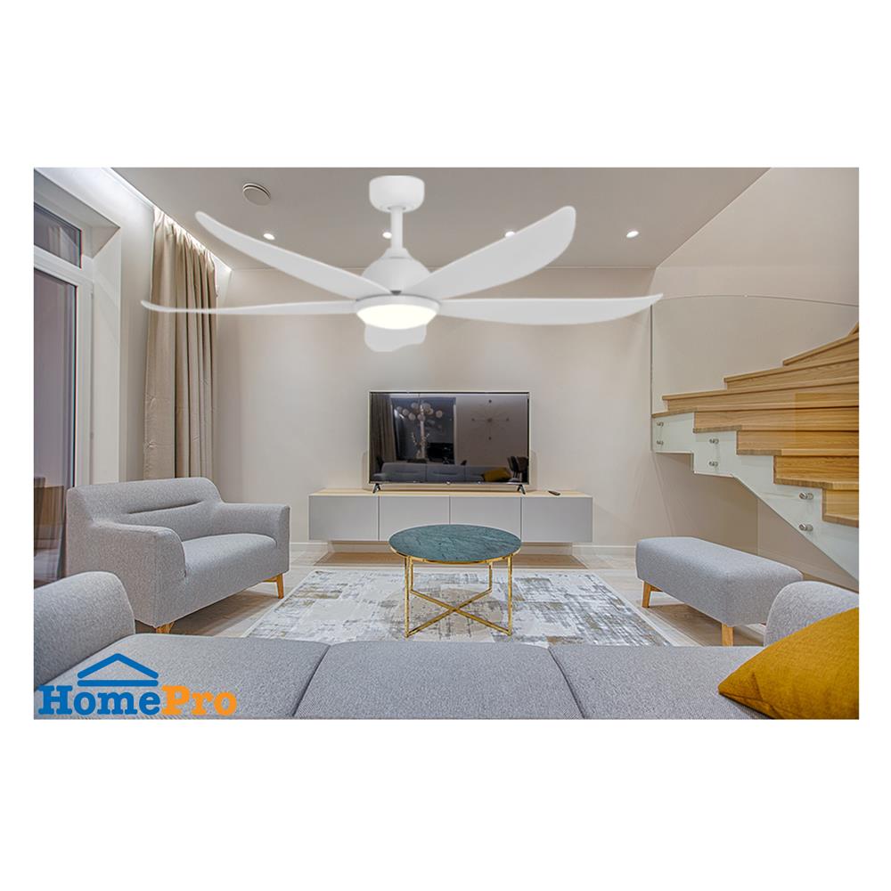 พัดลมโคมไฟ LED WINFAVOUR WFDC52/DC80(WH) 52 นิ้ว 24 วัตต์ DAYLIGHT/COOL WHITE/WARM WHITE สีขาว