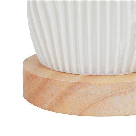 ไฟตั้งโต๊ะ CARINI T240727 สีขาว/ลายไม้_4