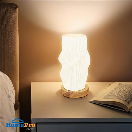 ไฟตั้งโต๊ะ CARINI T240727 สีขาว/ลายไม้_6