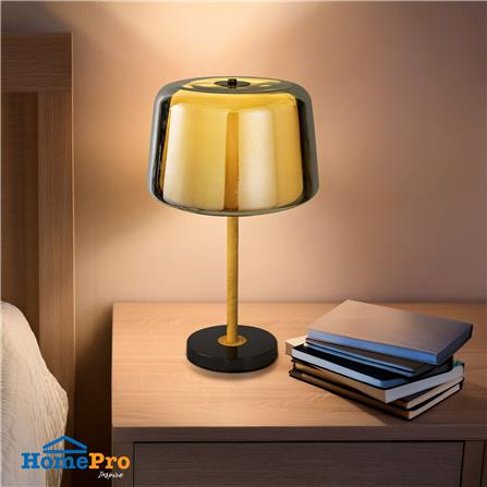 ไฟตั้งโต๊ะ CARINI T240585 สีดำ/ลายไม้_1