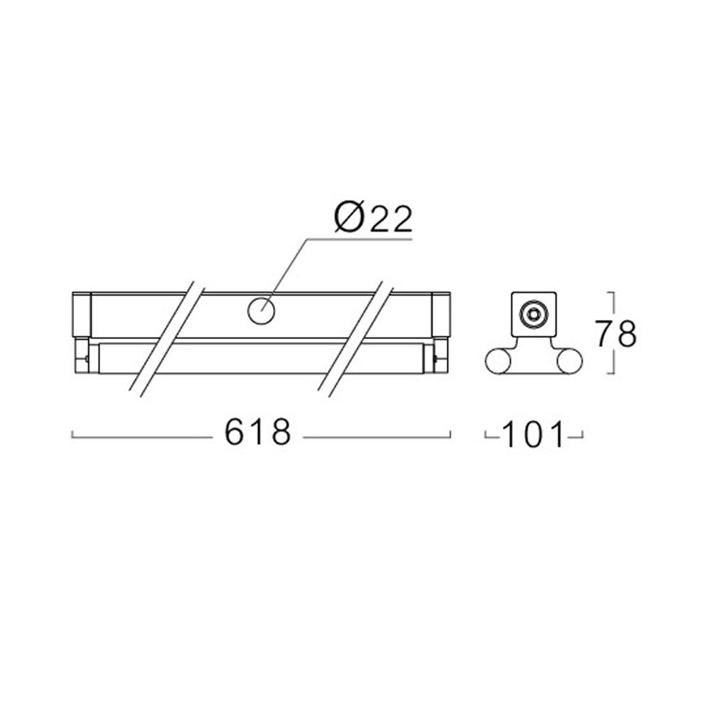 รางนีออน L&E 9J-00505 2X600 มม. สีขาว