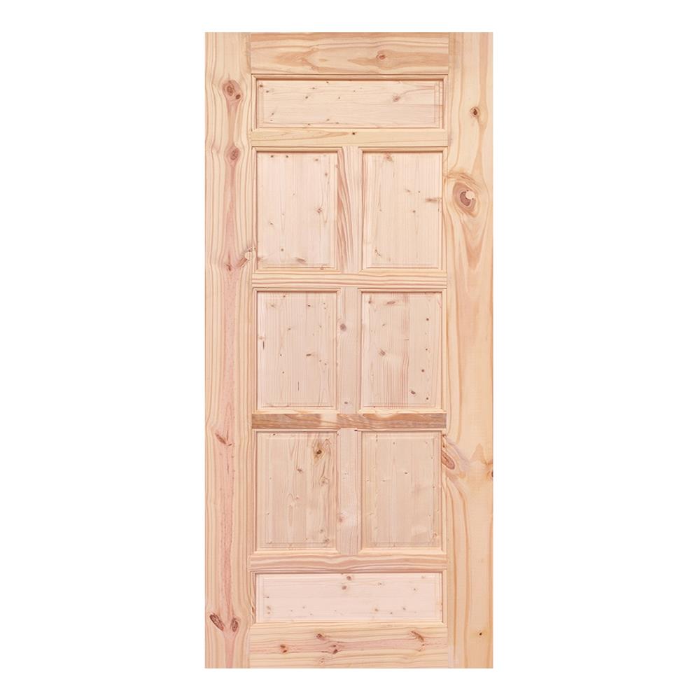 ประตูไม้สนนิวซีแลนด์ ไม่เจาะลูกบิด MODERN DOORS CE-07 ลวดลาย 100X200 ซม. สีธรรมชาติ