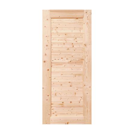 ประตูไม้สนนิวซีแลนด์ ไม่เจาะลูกบิด MODERN DOORS CE-04 ลวดลาย 80X180 ซม. สีธรรมชาติ_0