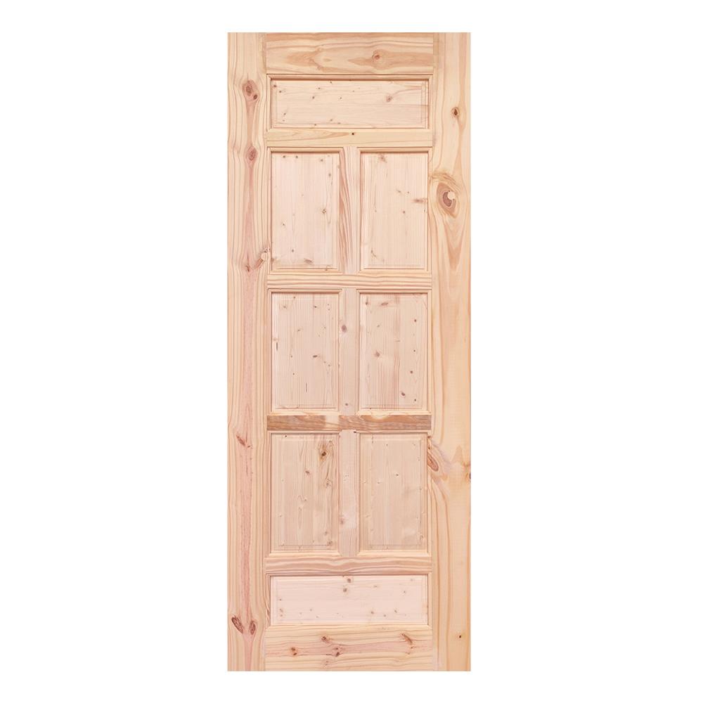ประตูไม้สนนิวซีแลนด์ ไม่เจาะลูกบิด MODERN DOORS CE-07 ลวดลาย 70X200 ซม. สีธรรมชาติ