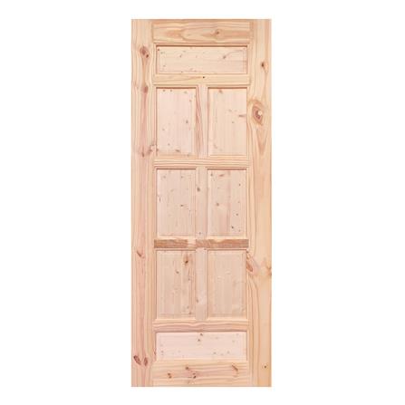 ประตูไม้สนนิวซีแลนด์ ไม่เจาะลูกบิด MODERN DOORS CE-07 ลวดลาย 70X200 ซม. สีธรรมชาติ_0