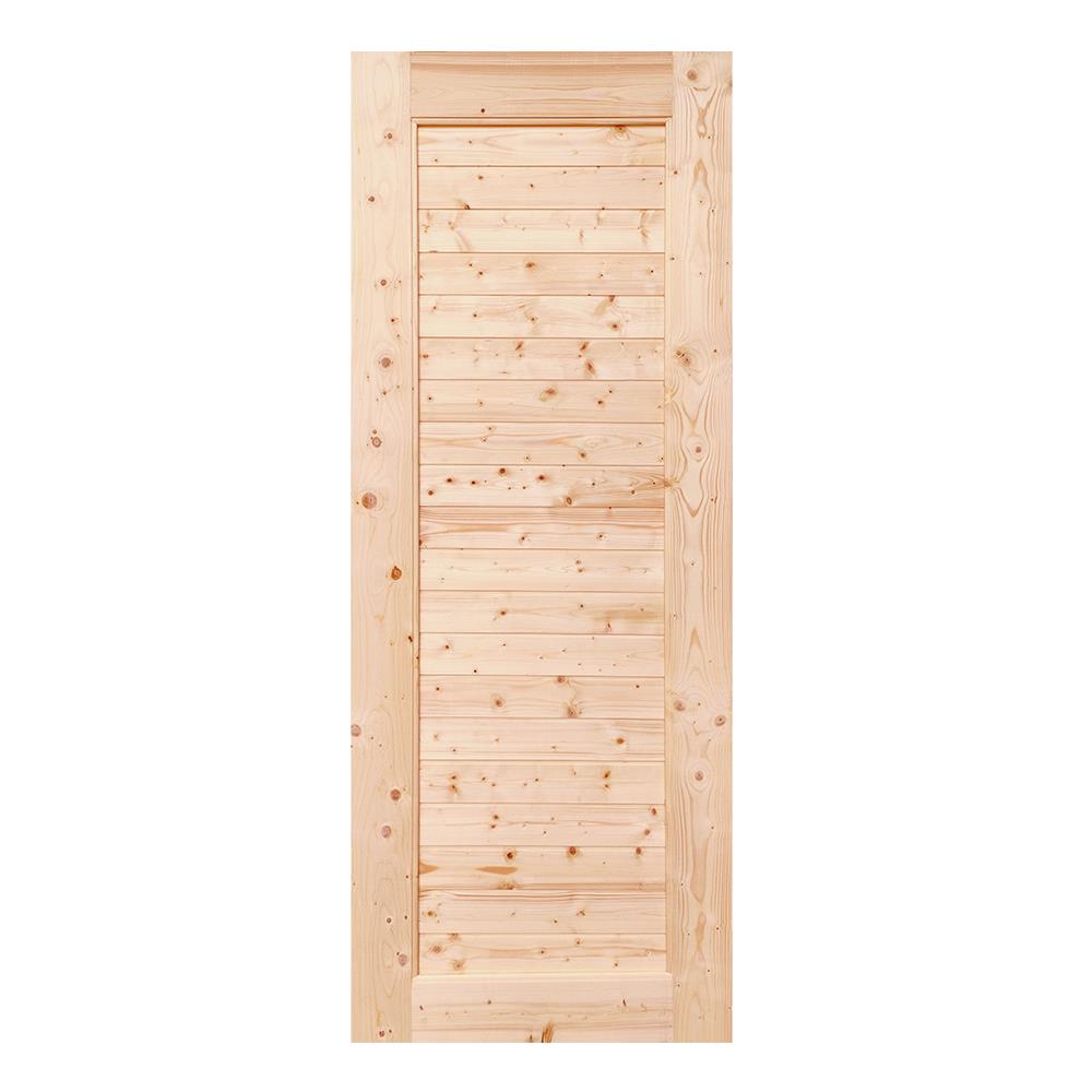 ประตูไม้สนนิวซีแลนด์ ไม่เจาะลูกบิด MODERN DOORS CE-04 ลวดลาย 70X200 ซม. สีธรรมชาติ