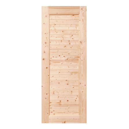 ประตูไม้สนนิวซีแลนด์ ไม่เจาะลูกบิด MODERN DOORS CE-04 ลวดลาย 70X200 ซม. สีธรรมชาติ_0