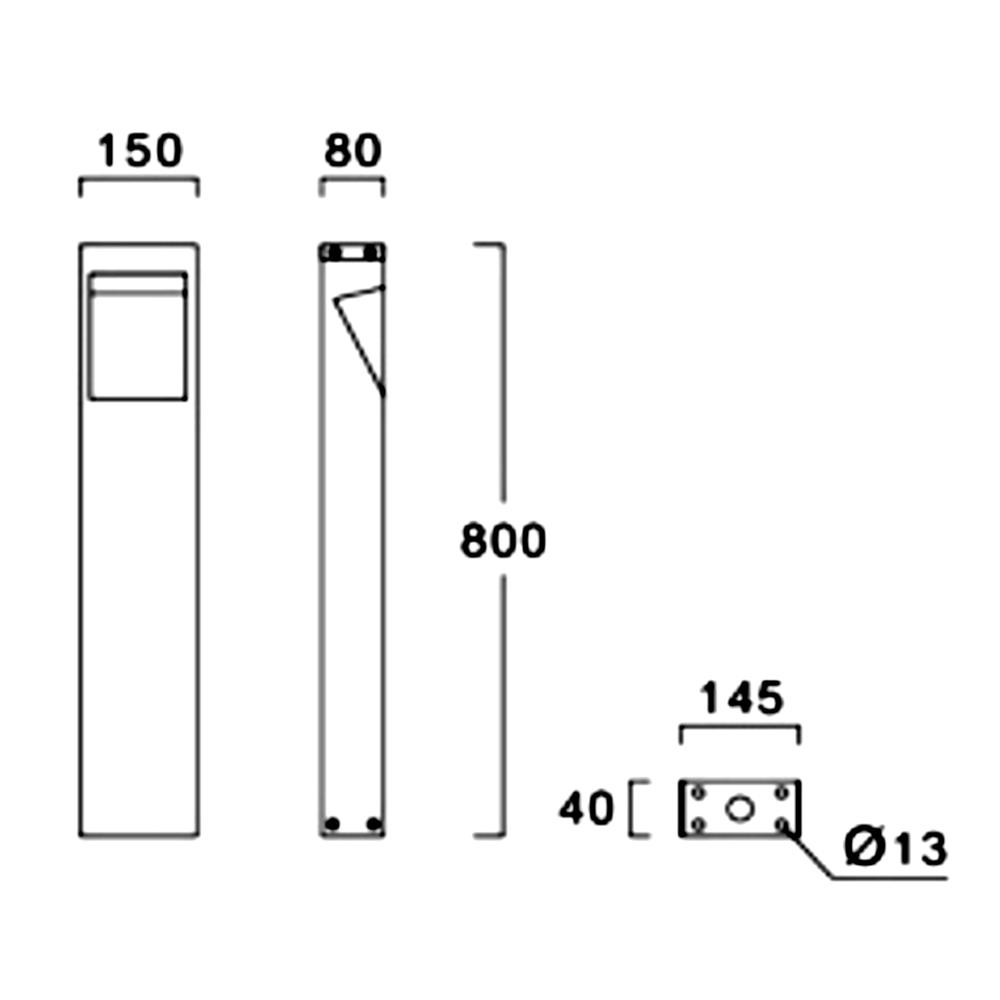 ไฟทางเดิน LED L&E 9P-A0433 9 วัตต์ WARM WHITE สีดำ
