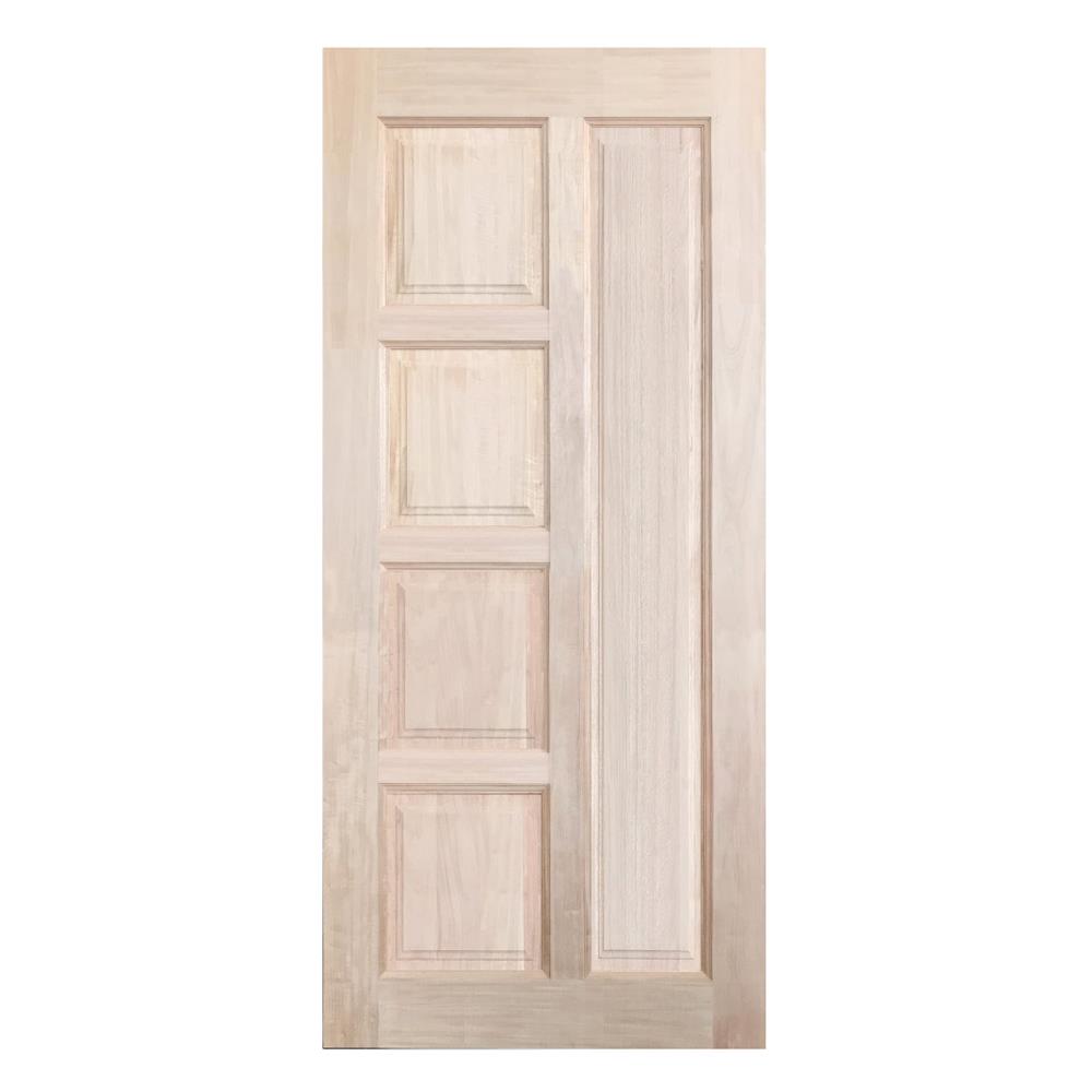 ประตูไม้เนื้อแข็ง N999 NARA-02 100X200 ซม. สีธรรมชาติ ไม่เจาะลูกบิด