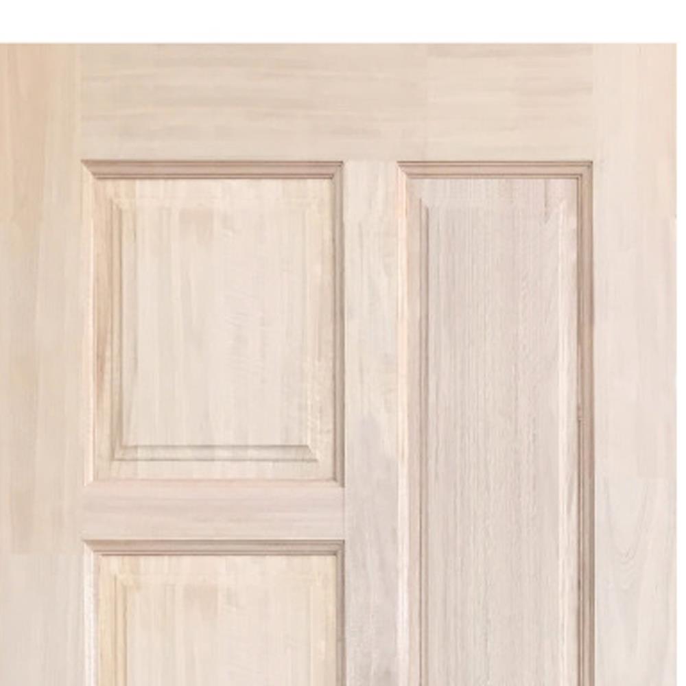 ประตูไม้เนื้อแข็ง N999 NARA-02 100X200 ซม. สีธรรมชาติ ไม่เจาะลูกบิด