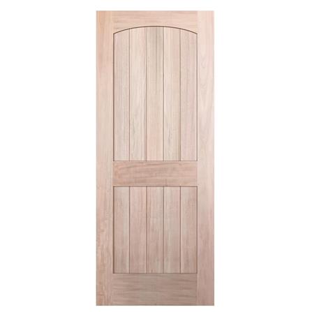 ประตูไม้เนื้อแข็ง N999 NARA-08 80X200 ซม. สีธรรมชาติ ไม่เจาะลูกบิด_0