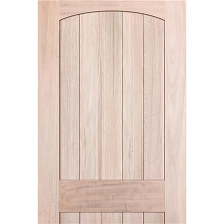 ประตูไม้เนื้อแข็ง N999 NARA-08 80X200 ซม. สีธรรมชาติ ไม่เจาะลูกบิด_1