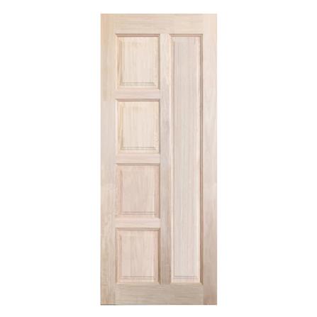 ประตูไม้เนื้อแข็ง N999 NARA-02 80X200 ซม. สีธรรมชาติ ไม่เจาะลูกบิด_0