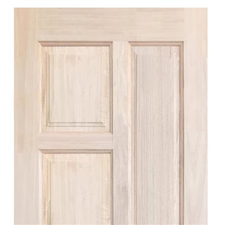 ประตูไม้เนื้อแข็ง N999 NARA-02 80X200 ซม. สีธรรมชาติ ไม่เจาะลูกบิด_1