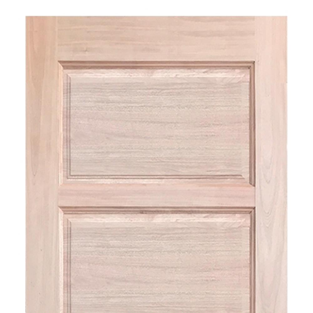 ประตูไม้เนื้อแข็ง N999 NARA-04 80X200 ซม. สีธรรมชาติ ไม่เจาะลูกบิด