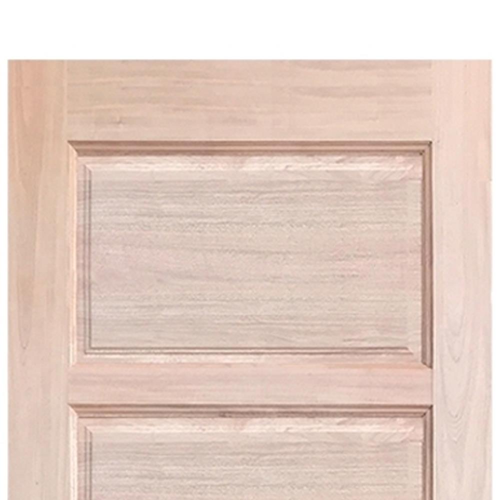 ประตูไม้เนื้อแข็ง N999 NARA-04 90X200 ซม. สีธรรมชาติ ไม่เจาะลูกบิด