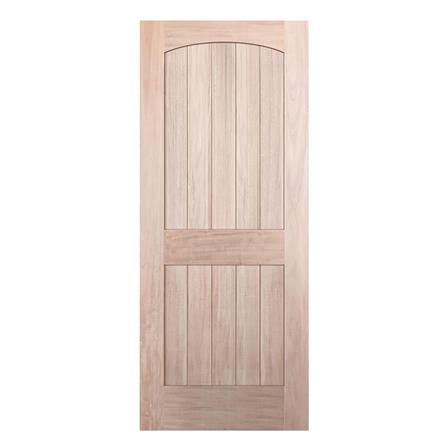 ประตูไม้เนื้อแข็ง N999 NARA-08 90X200 ซม. สีธรรมชาติ ไม่เจาะลูกบิด_0