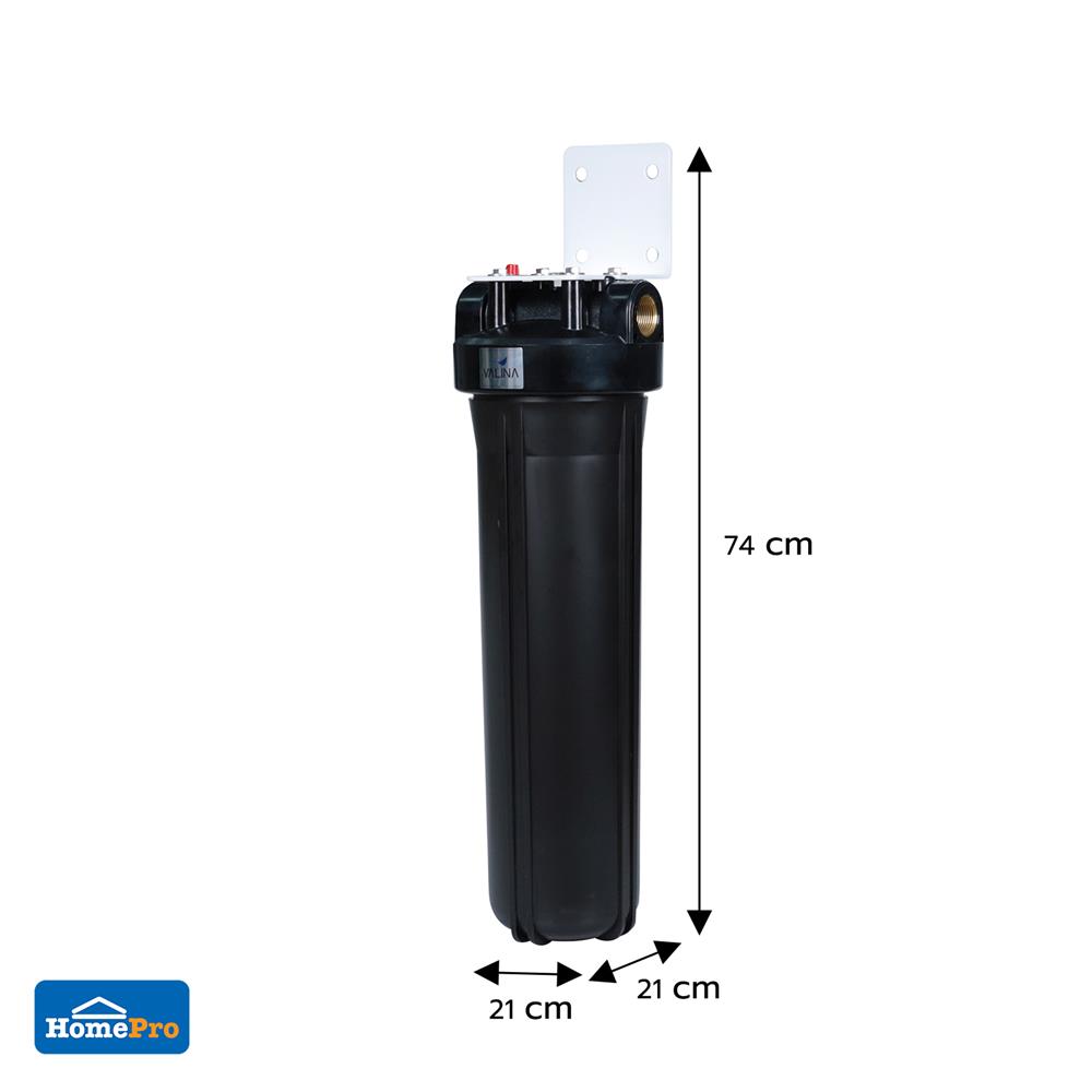เครื่องกรองน้ำใช้ VALINA BL20 + ไส้กรอง CTO 1 นิ้ว สีดำ
