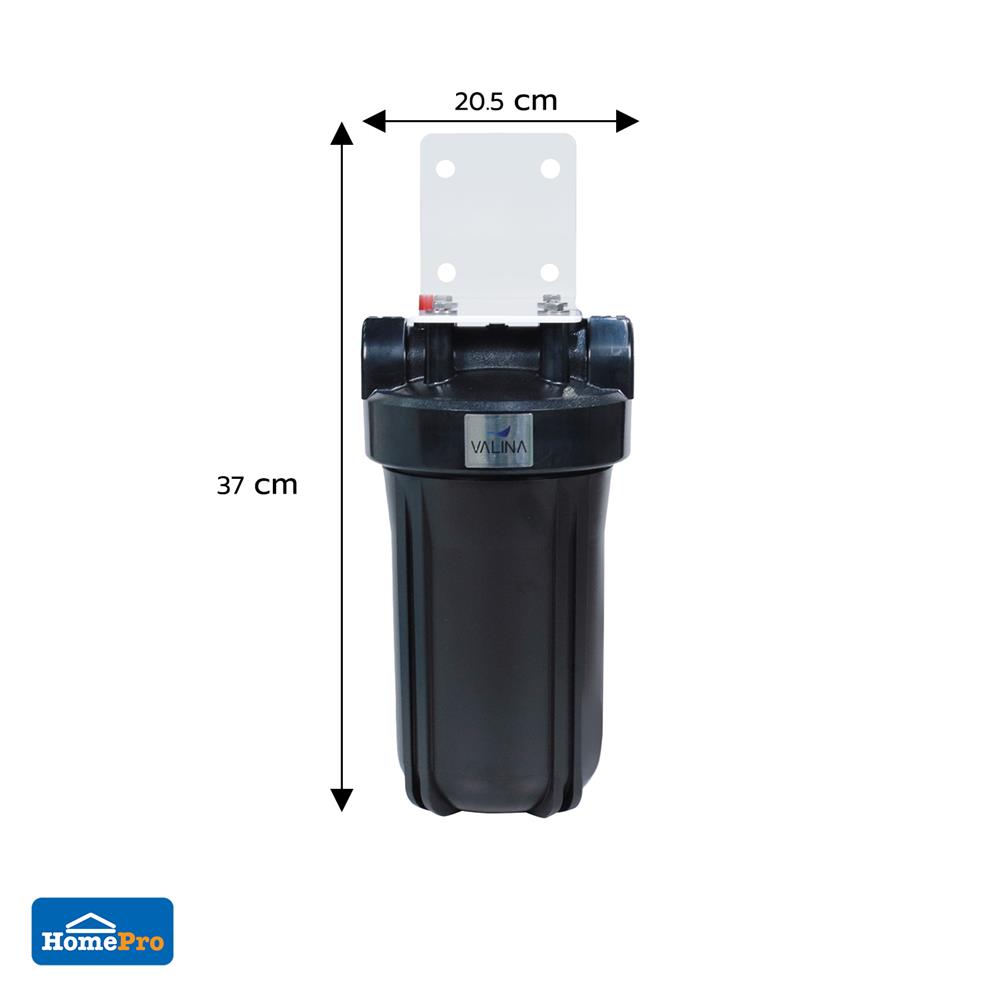 เครื่องกรองน้ำใช้ VALINA BL10 + ไส้กรองคาร์บอน CTO 1 นิ้ว สีดำ