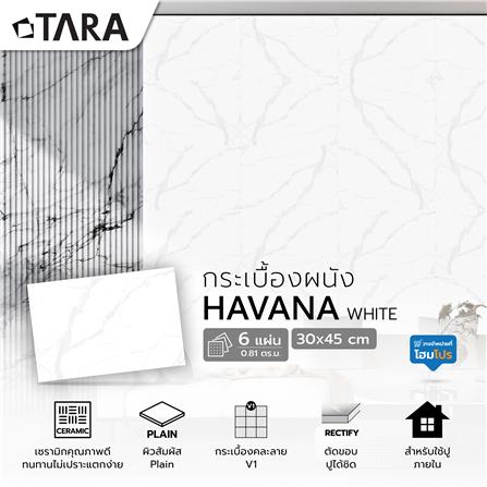 กระเบื้องผนัง 30x45 ซม. TARA ฮาวานา ไวท์ A 0.81 ตร.ม._7
