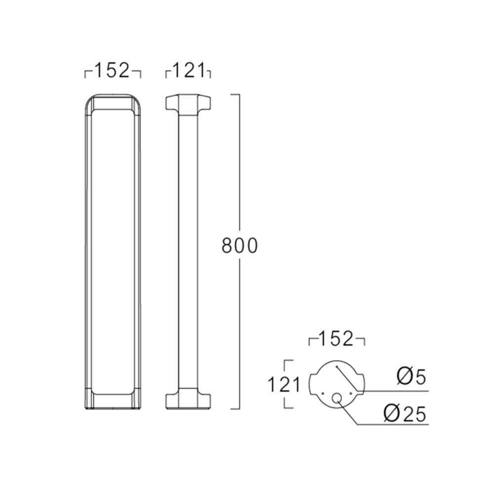 ไฟทางเดิน LED L&E 9P-A0233 13 วัตต์ WARM WHITE สีดำ