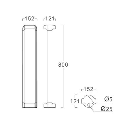 ไฟทางเดิน LED L&E 9P-A0233 13 วัตต์ WARM WHITE สีดำ_4