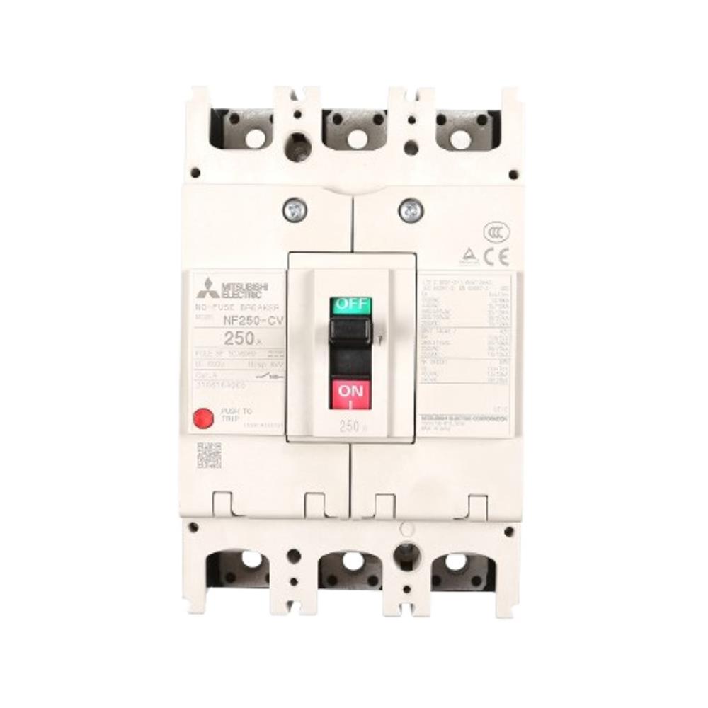 เซอร์กิตเบรกเกอร์ 3 โพล 3 เฟส MITSUBISHI NF250-CV 250 แอมป์ 18 KA 380V