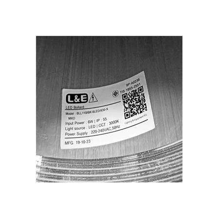 ไฟทางเดิน LED L&E 9P-A0236 6 วัตต์ WARM WHITE สีดำ_5