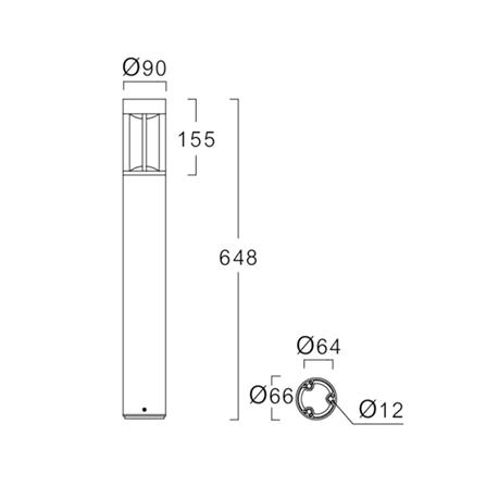 ไฟทางเดิน LED L&E 9P-A0236 6 วัตต์ WARM WHITE สีดำ_4