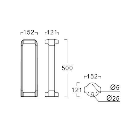 ไฟทางเดิน LED L&E 9P-A0232 13 วัตต์ WARM WHITE สีดำ_3