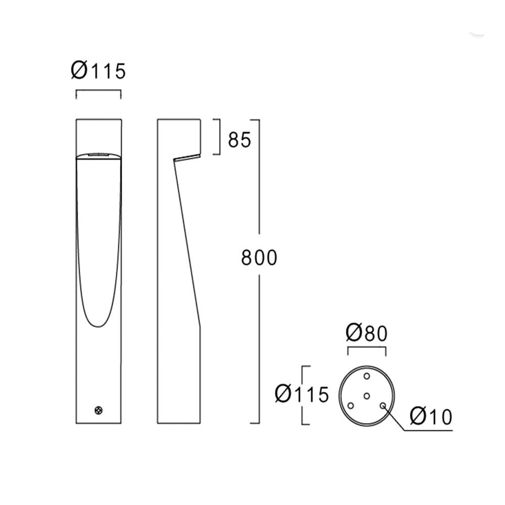 ไฟทางเดิน LED L&E 9P-A0388 10 วัตต์ WARM WHITE สีดำ