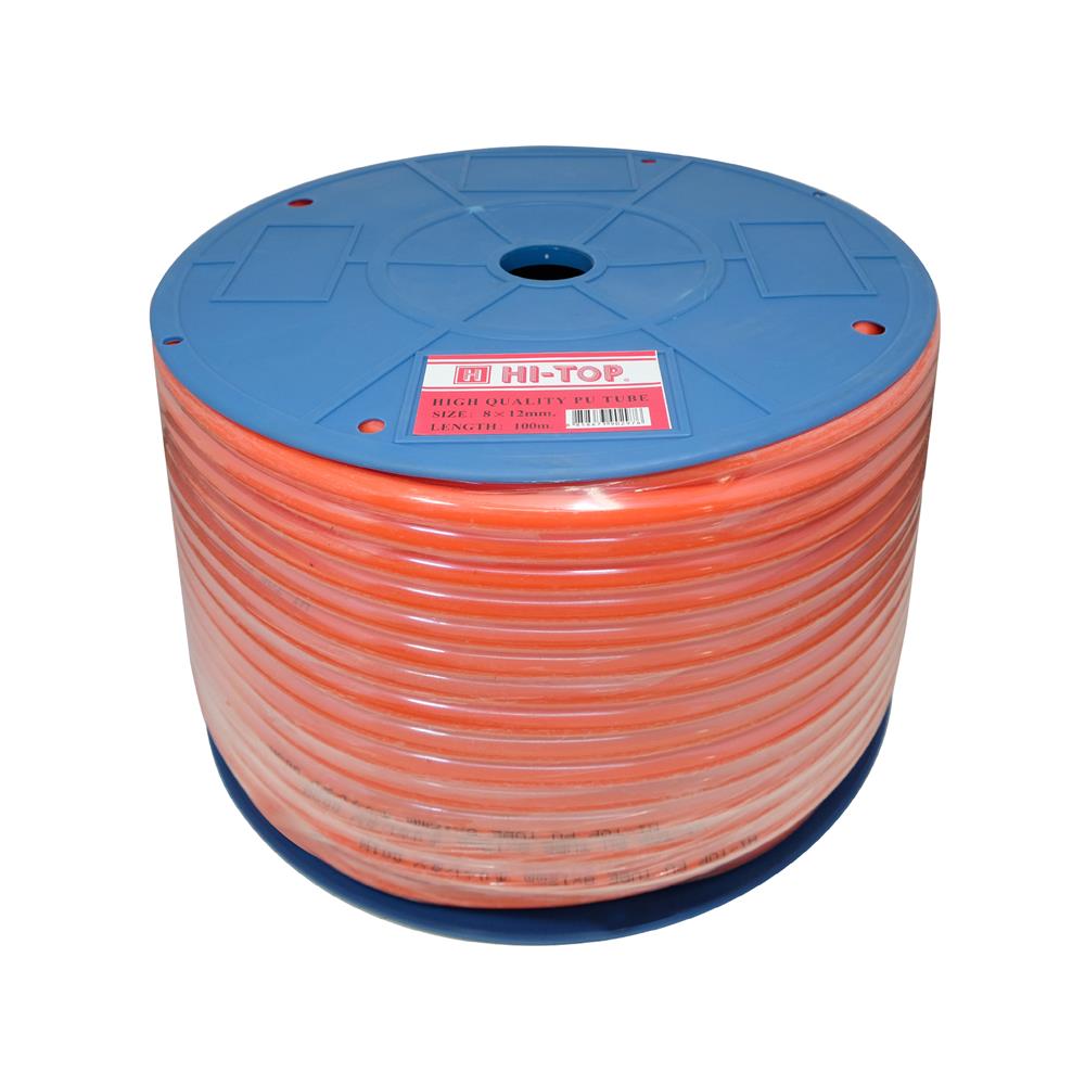สายลม PU HI-TOP 8X12 มม. 100 ม. สีส้ม
