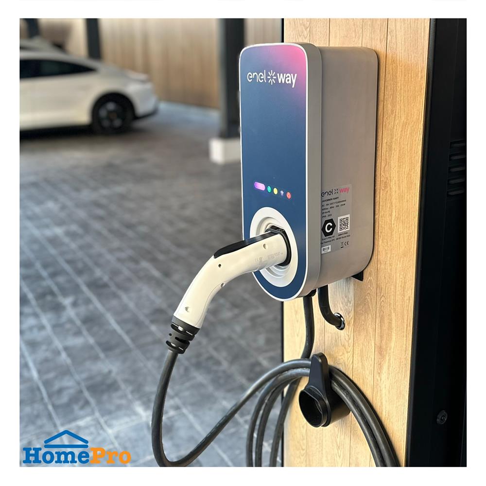 เครื่องชาร์จรถยนต์ไฟฟ้า (ไม่รวมติดตั้ง) ENEL X WAY WAYBOX 22 KW 7 ม.