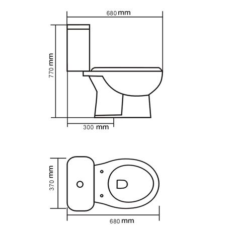 สุขภัณฑ์ 2 ชิ้น MOYA RONIA-8902 3/6 ลิตร สีขาว II_5
