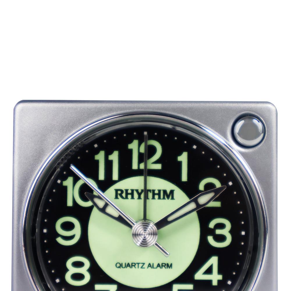 นาฬิกาปลุก RHYTHM CRE823NR19 2.5 นิ้ว สีเงิน