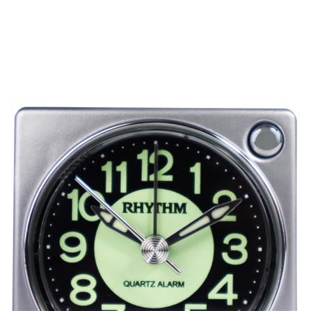 นาฬิกาปลุก RHYTHM CRE823NR19 2.5 นิ้ว สีเงิน_2