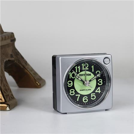 นาฬิกาปลุก RHYTHM CRE823NR19 2.5 นิ้ว สีเงิน_5