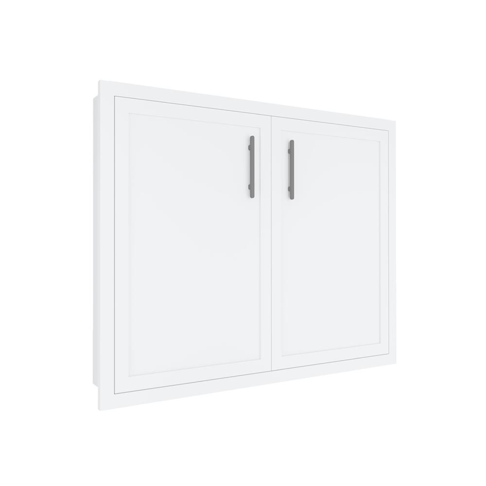 บานใต้เตา MJ SLIM SHAKER 86x56 ซม. สี WHITE PEARL