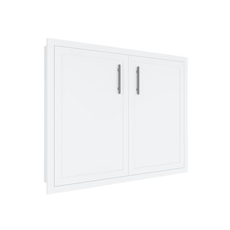 บานใต้เตา MJ SLIM SHAKER 86x56 ซม. สี WHITE PEARL_1