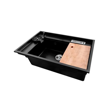 ซิงค์ฝัง 1 หลุม TECNOPLUS GIN 1B สีดำ_1