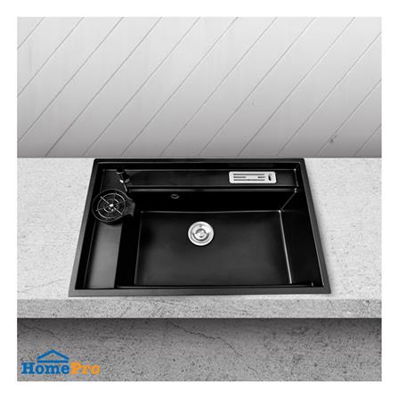 ซิงค์ฝัง 1 หลุม TECNOPLUS GIN 1B สีดำ_2