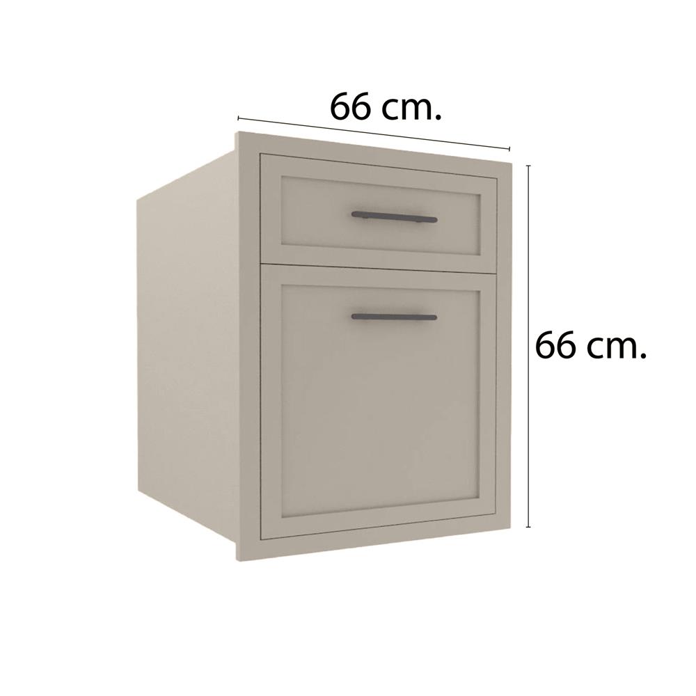 ตู้ลิ้นชัก MJ SLIM SHAKER 66x66 ซม. สี BEIGE